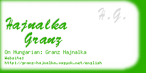 hajnalka granz business card